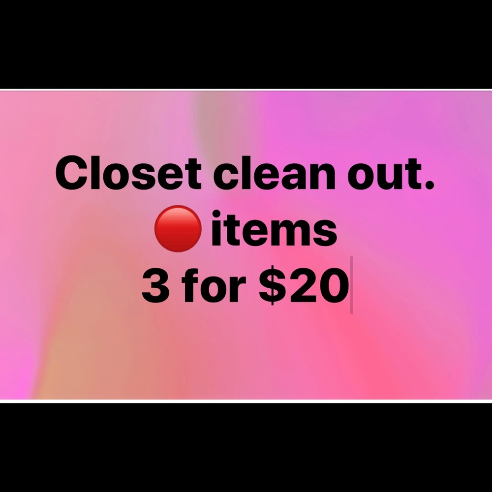 🔴CLOSET CLEAN OUT